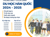 Tuyển sinh du học Hàn Quốc 2024-2025 – Xuất cảnh nhanh, chi phí tốt